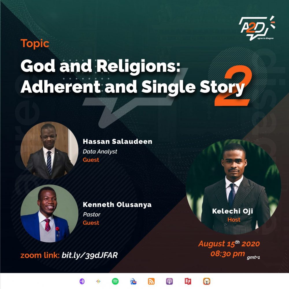 poster design for A2D Talkshow episode on God and Religions: Adherent and Single Story 2