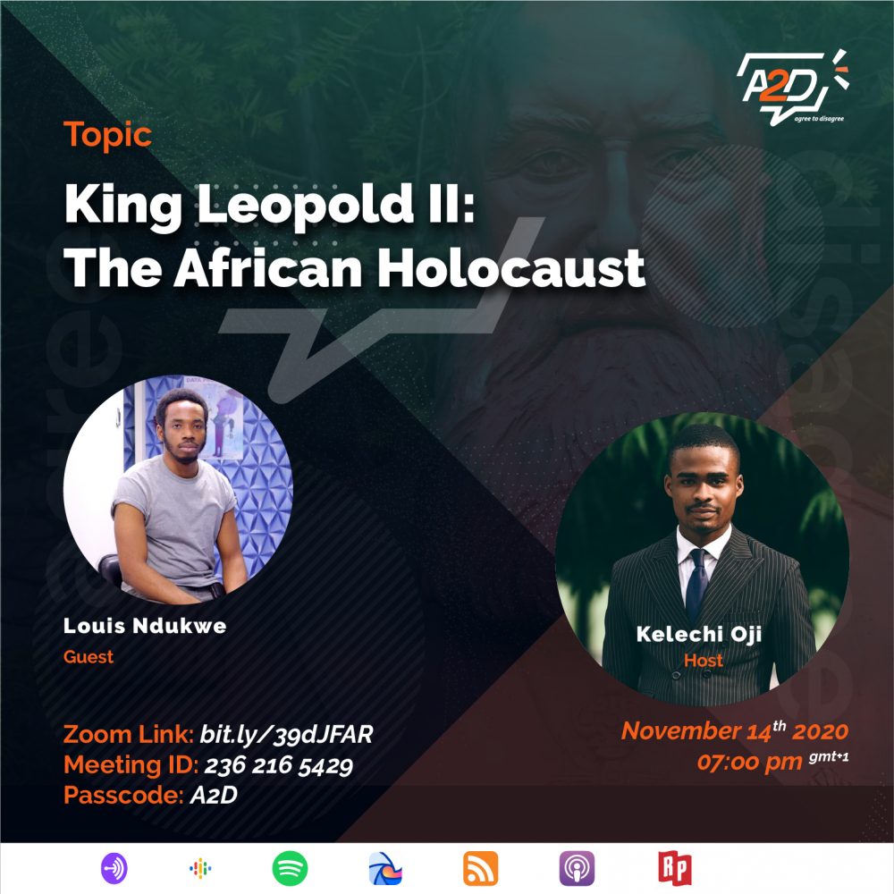 poster design for A2D Talkshow episode on King Leopold II: The African Holocaust