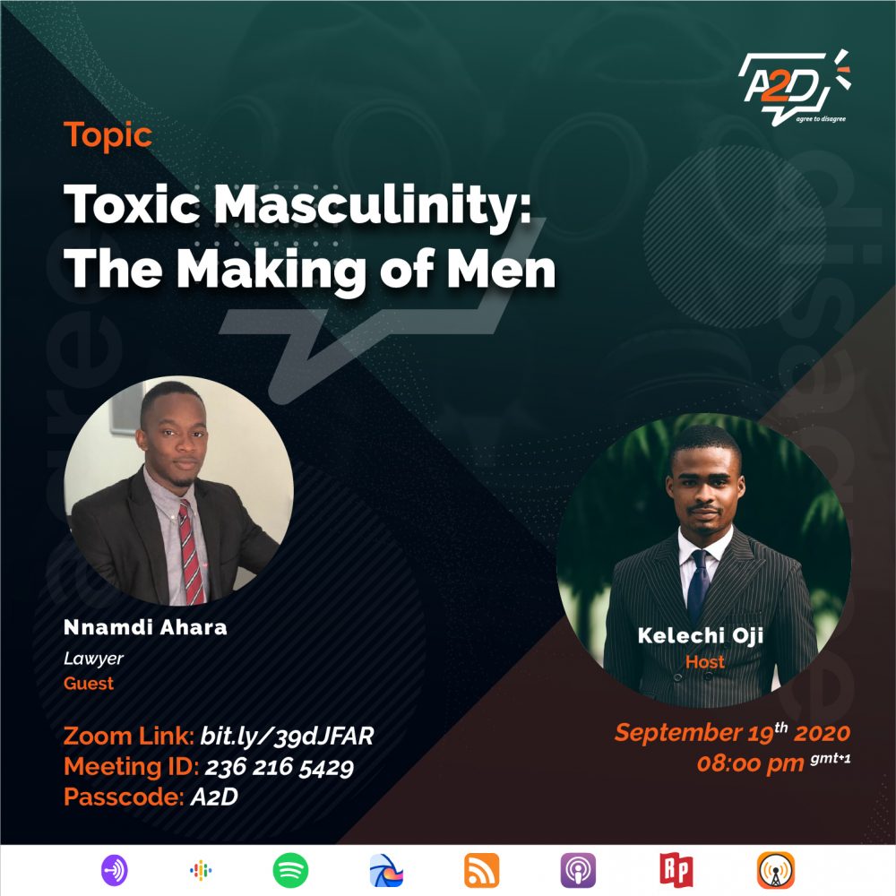 poster design for A2D Talkshow episode on Toxic Masculinity: The Making of Men