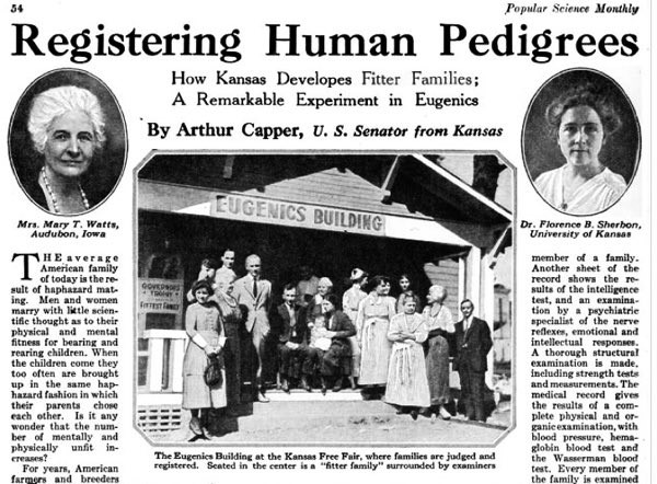newspaper snippet on registering human pedigrees